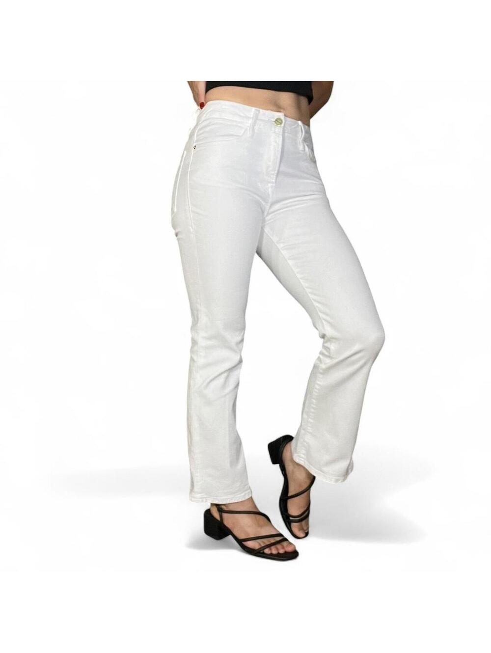 FRAME Le Crop Mini Boot White Jeans Size 26